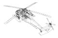 Helicopter outline. Military equipment