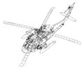 Helicopter outline. Military equipment