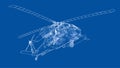 Helicopter outline. Military equipment