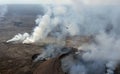 Helicopter over Kilauea