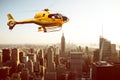 Helicopter over New York City