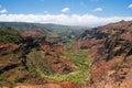 Helicopter over Waimea Canyon on Kauai Royalty Free Stock Photo