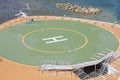 Helicopter Pad Over Shallow Water Royalty Free Stock Photo