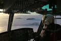 Helicopter pilot in Antarctica Royalty Free Stock Photo