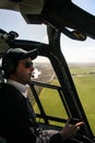 Helicopter pilot over the twelve apostles in campbell national park,australia