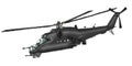 Helicopter PNG Transparent background,Mi 24 with green body color