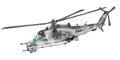 Helicopter PNG Transparent background,Mi 24 with green cloud camo body color