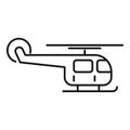 Helicopter relocation icon, outline style