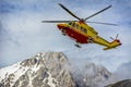 Helicopter Rescue on the Mountain Royalty Free Stock Photo