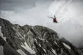 Helicopter Rescue on the Mountain Royalty Free Stock Photo