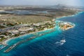 Helicopter Ride - Curacao sea Aquarium coastline