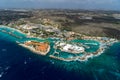 Helicopter Ride - Curacao sea Aquarium coastline