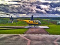 Helicopter Robinson R-44, Leaden clouds,