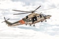 Helicopter of search and rescue service in action Royalty Free Stock Photo