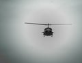 Helicopter on silhouette