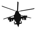 Helicopter silhouette Royalty Free Stock Photo