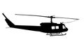 Helicopter silhouette vector Royalty Free Stock Photo