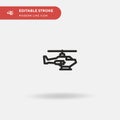 Helicopter Simple vector icon. Illustration symbol design template for web mobile UI element. Perfect color modern pictogram on