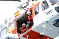 Helicopter of the Spanish Maritime Rescue Team Royalty Free Stock Photo