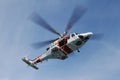 Helicopter of the Spanish Maritime Rescue Team Royalty Free Stock Photo