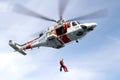 Helicopter of the Spanish Maritime Rescue Team Royalty Free Stock Photo