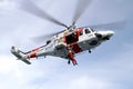 Helicopter of the Spanish Maritime Rescue Team Royalty Free Stock Photo