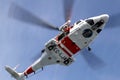 Helicopter of the Spanish Maritime Rescue Team Royalty Free Stock Photo