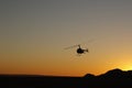 Helicopter sunset