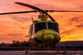 Helicopter on a sunset Royalty Free Stock Photo