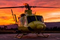 Helicopter on a sunset Royalty Free Stock Photo