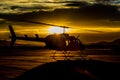 Helicopter Sunset Royalty Free Stock Photo