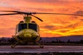 Helicopter on a sunset Royalty Free Stock Photo