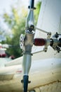 Helicopter tail rotor detail selective focus Royalty Free Stock Photo