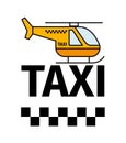 Helicopter taxi transport poster