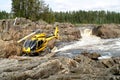 Helicopter at Thunder House Falls