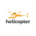 Helicopter with thunderbolt logo design vector graphic symbol icon sign illustration creative idea