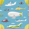 Helicopter vector copter aircraft or rotor plane and chopper jet flight transportation in sky illustration aviation set