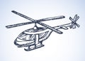 Helicopter. Vector drawing