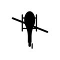 Helicopter vector icon. aircraft illustration sign. fly symbol. airline logo isolated on white background.