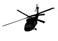 Helicopter vector silhouette Royalty Free Stock Photo