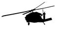 Helicopter vector silhouette Royalty Free Stock Photo