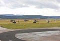 Helicopters in air station
