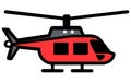 Helicopters Aircrafts Illustration, Flying Colorful Choppers, Air Transportation Flat Vector Illustration