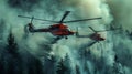 Helicopters become frontline defenders, battling nature\'s fury to protect life and land