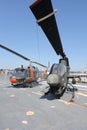 Helicopters on Deck of the USS Intrepid Royalty Free Stock Photo