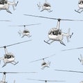 Helicopters in the flight