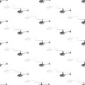 Helicopters flying. Helicopter pattern. Vector themed background. Flat style. Seamless pattern