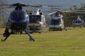 Helicopters Lined Up at the American Heroes Air Show in Los Angeles