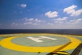 Helideck of oil and gas drilling rig in offshore industry, Helicopter landing area on construction platform in offshore Royalty Free Stock Photo