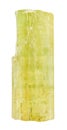 Heliodor golden beryl, yellow beryl crystal Royalty Free Stock Photo